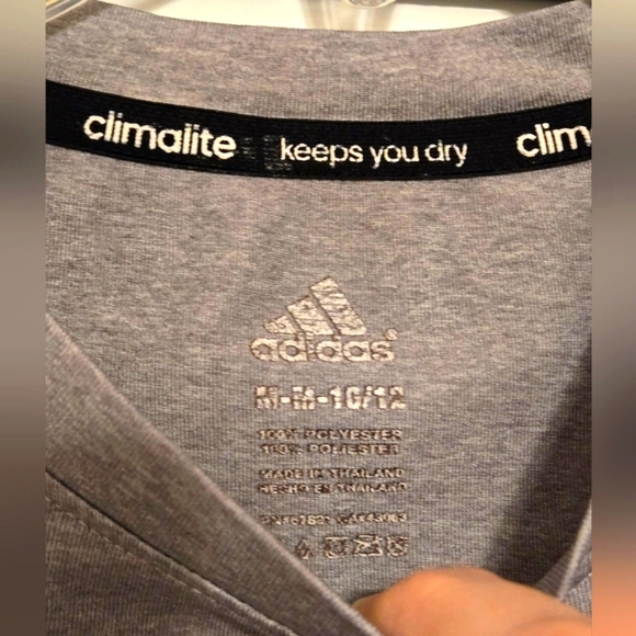 ADIDAS Boy's M 10-12 Camo Logo Climalite Tee - Picture 4 of 7